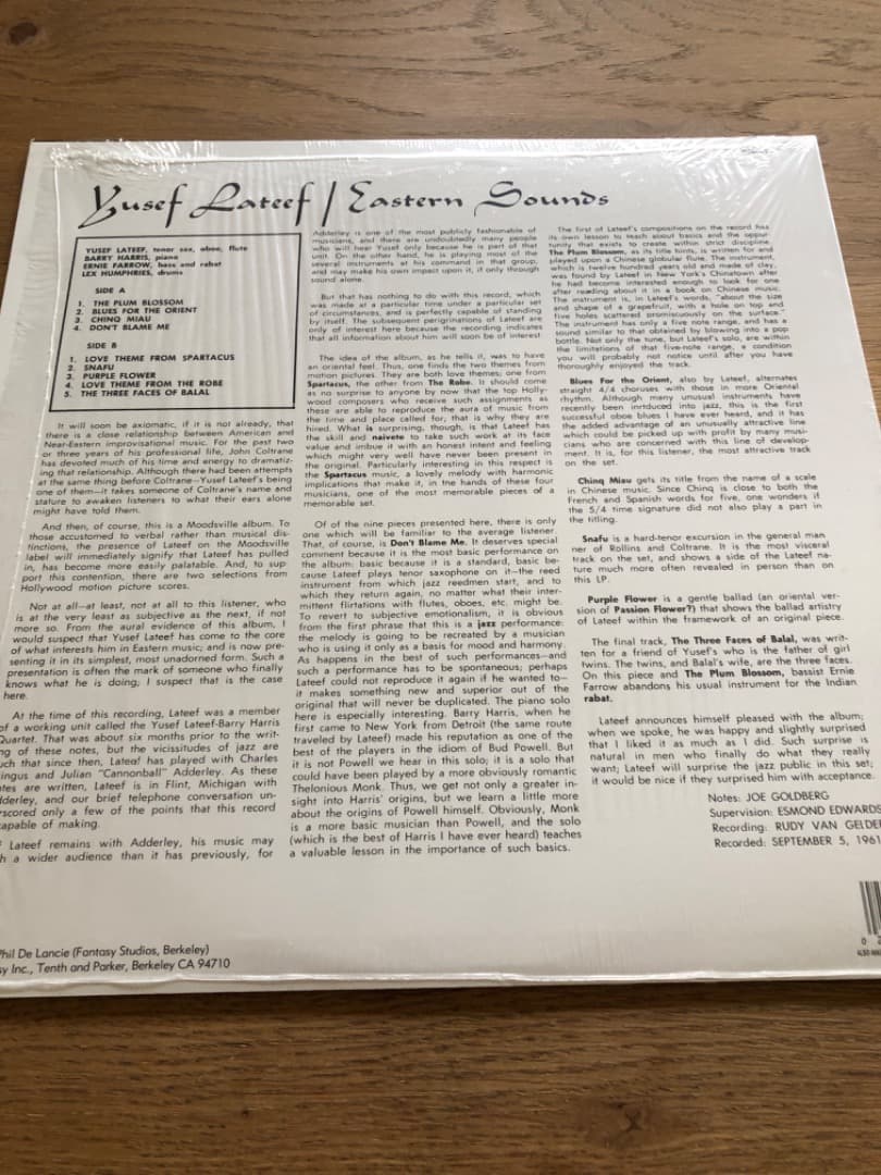 Yusef Lateef / Eastern Sounds（LP）