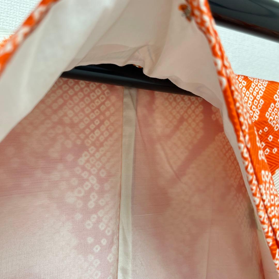u*4様 振袖 可愛い花 絞り 上品な加工 正絹 着物 i-4120