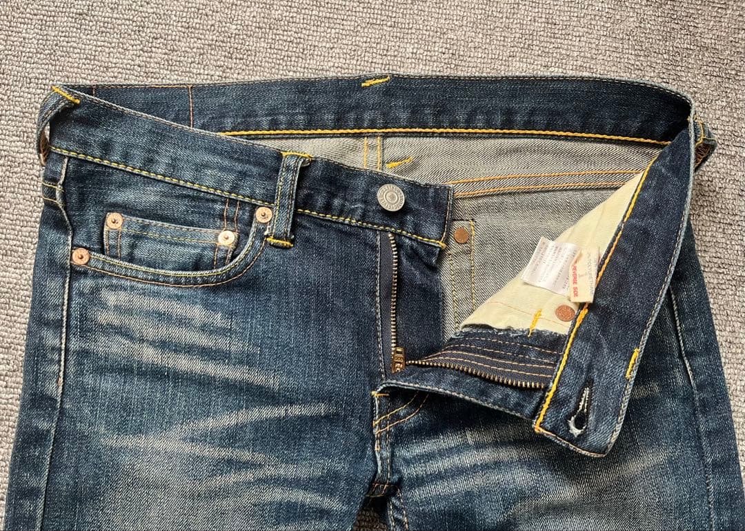 EVISU DONNA ジーンズ ローライズデニム ピンクカモメ