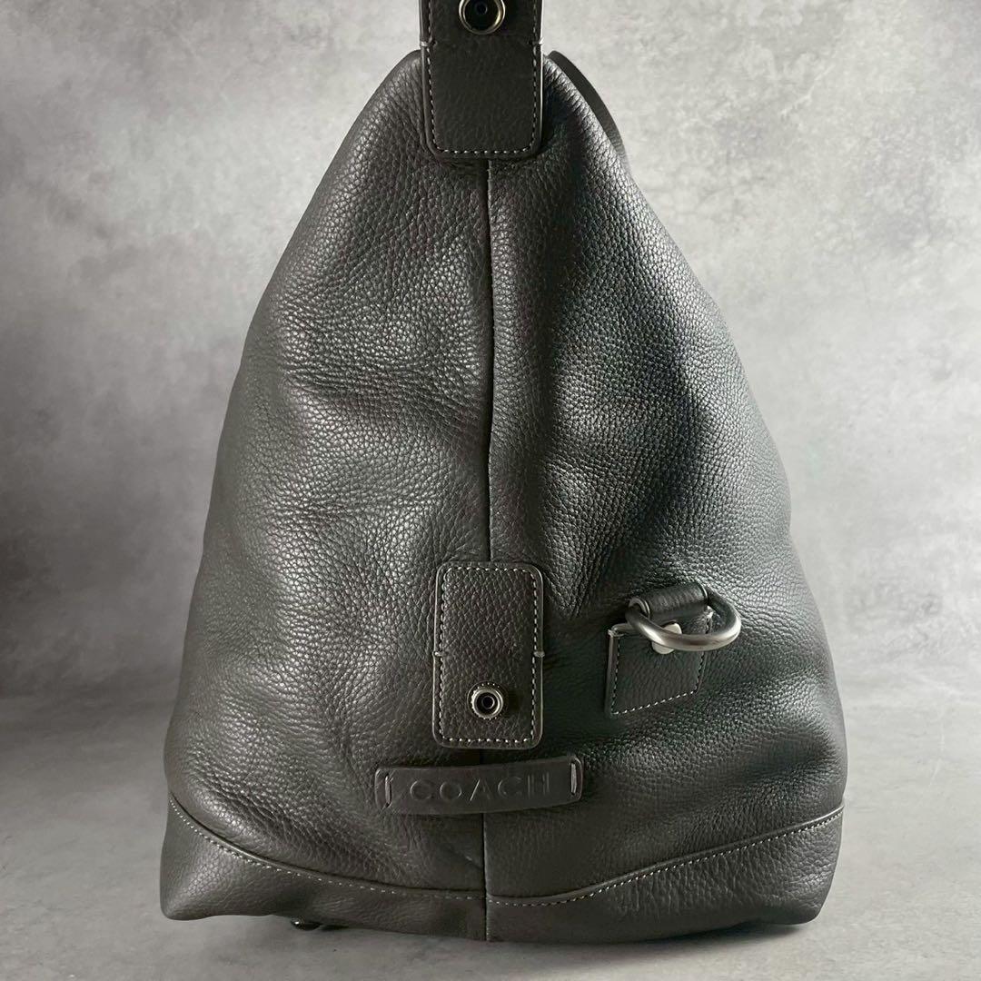 極美品● コーチ COACH ボストンバッグ 2way 旅行 レザー グレー