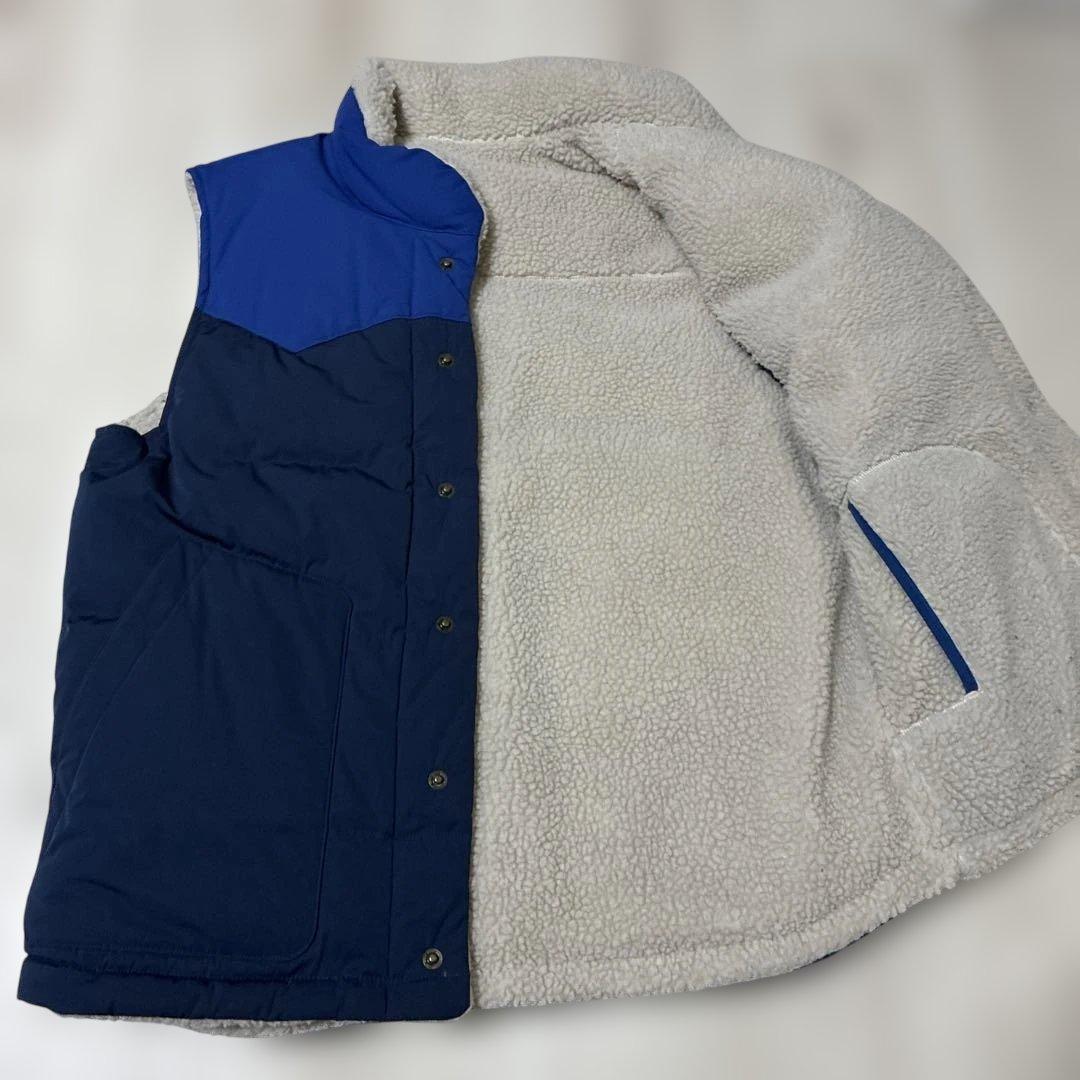patagonia リバーシブル ベスト ネイビー/ブルー　L