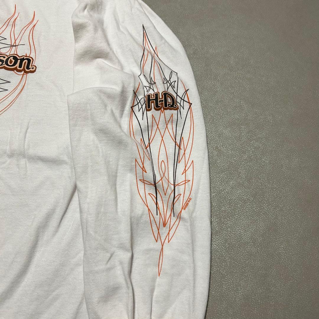 Harley-Davidson00sメキシコ製長袖Tシャツイーグルフレイム両面炎