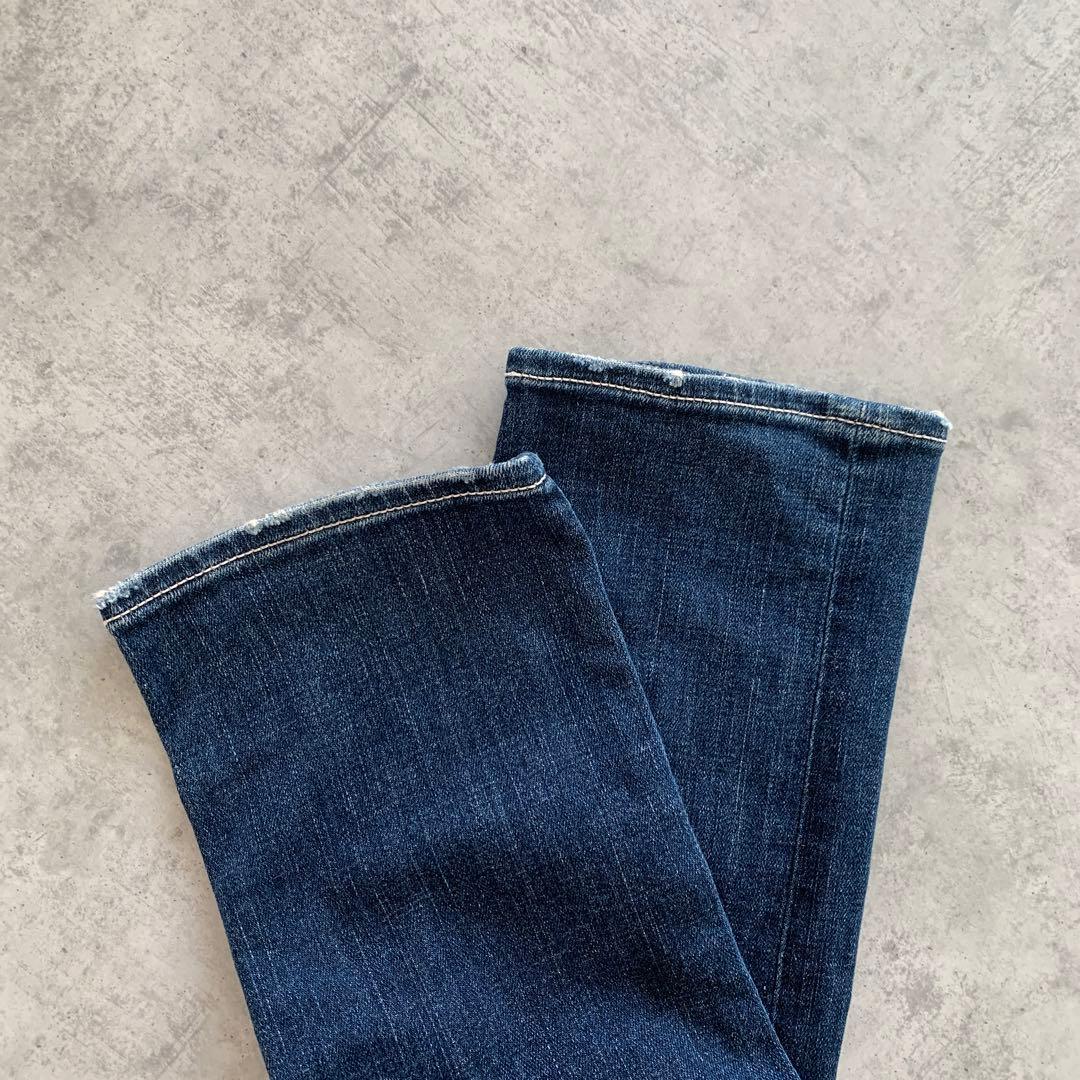 極美品✨MOUSSY 26inch Y2K ホワイトステッチ ダークブルー