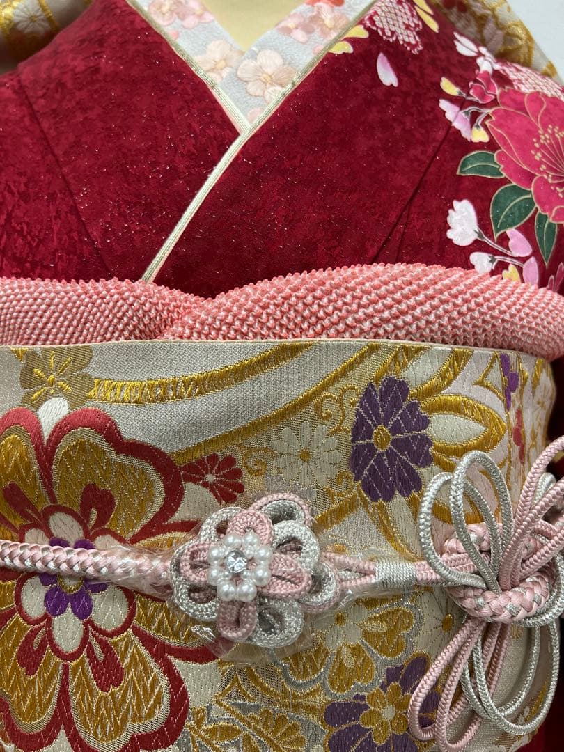 振り袖　フルセット　別誂長襦袢　成人式　金彩加工　刺繍入り　銀通し　799