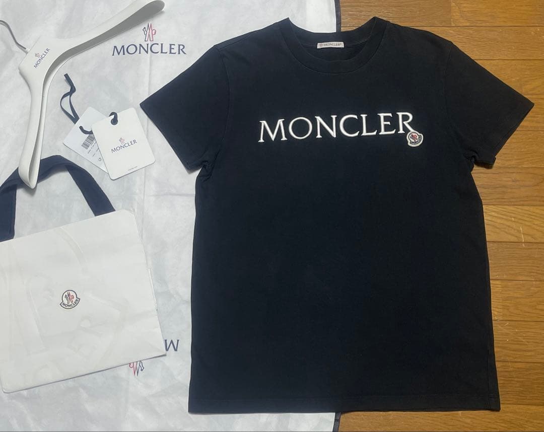 新作♪MONCLER 国内正規モンクレール 刺繍ロゴ Tシャツ S 定価5万円