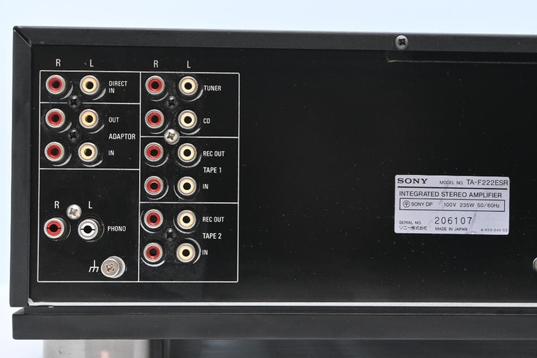 ＳＯＮＹ　プリメインアンプ　ＴＡ－Ｆ２２２ＥＳＲ　【動作品　美品】