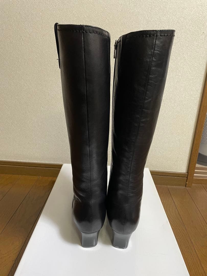 carri fours (REGAL) 本革 ロングブーツ黒24㎝
