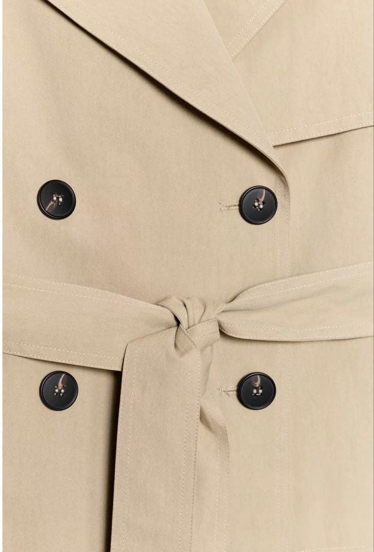 【新品】ZARA ショートトレンチコート ショルダーパッド付き　S