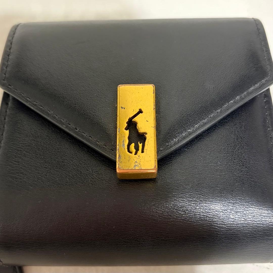 最終値下げ‼️Polo by Ralph Lauren ブラック二つ折り財布