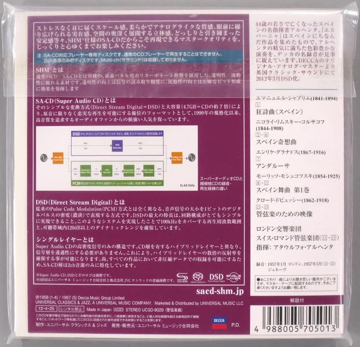SHM-SACD アタウルフォ・アルヘンタ, ロンドン交響楽団 「エスパーニャ」