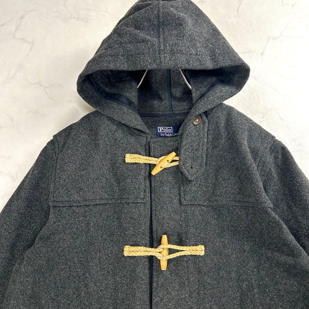 定番人気✨ ポロラルフローレン ダッフルコート グレー ウール 軽量 大きめ L