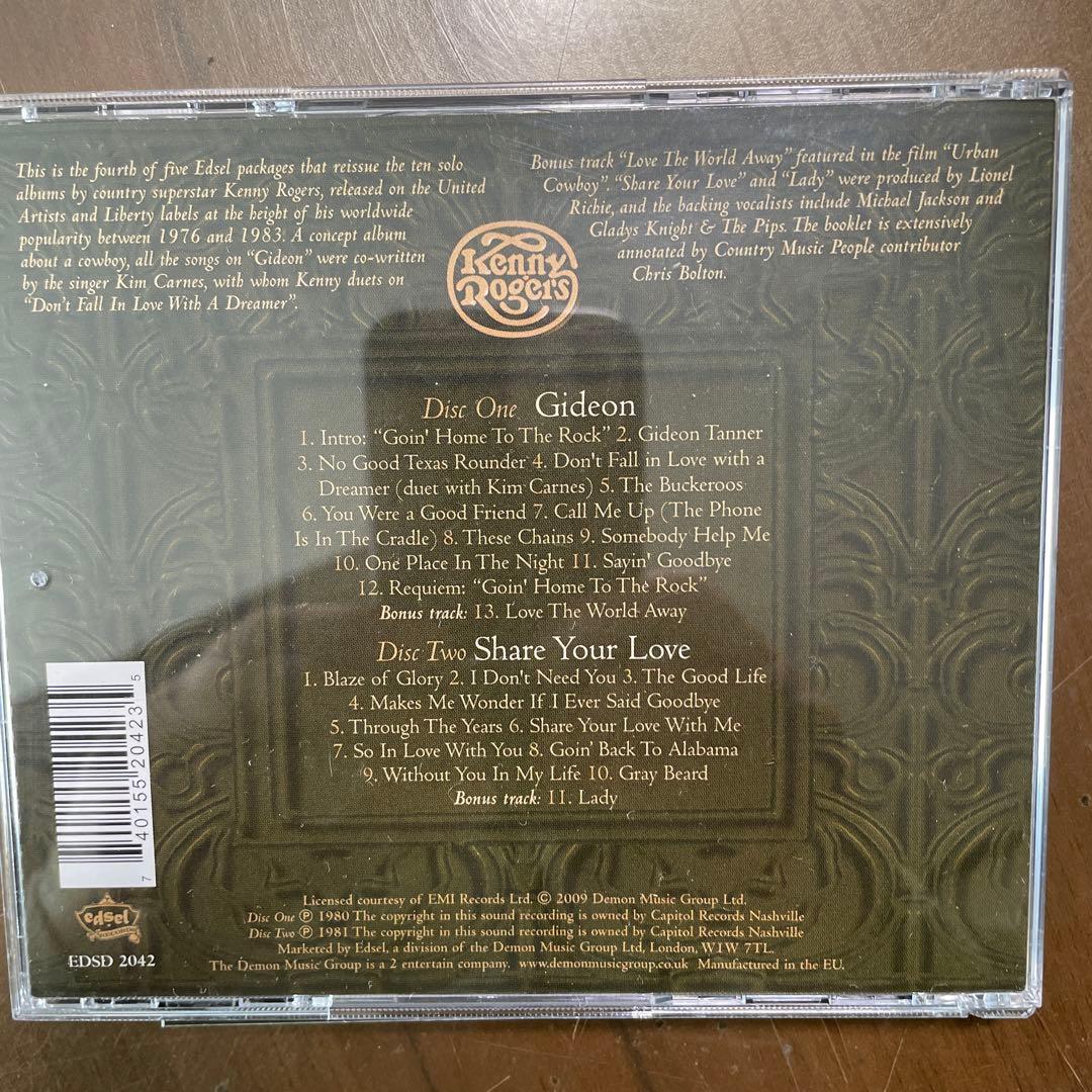 AOR 二枚組CD Kenny Rogers /Gideon + Share