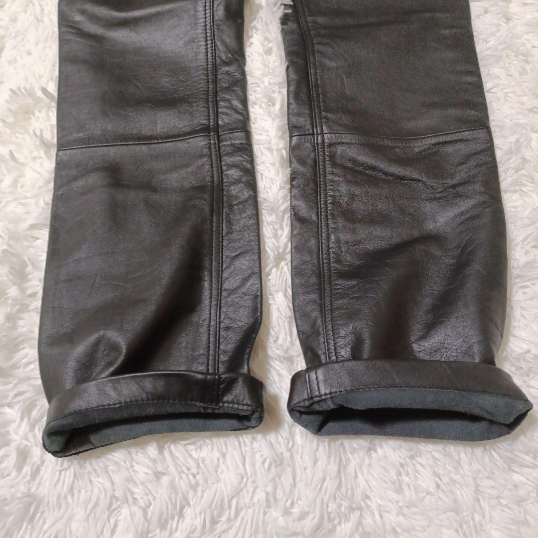 新品タグ付 Dress Hippy 牛革 レザーパンツ 黒 S