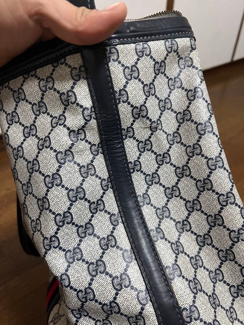 【GUCCI】ボストンバッグ　GGスプリーム シェリーライン