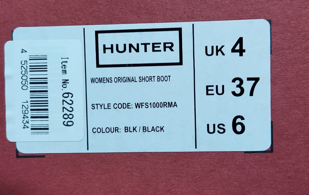 未使用HUNTER レディース ブーツ ブラック UK4