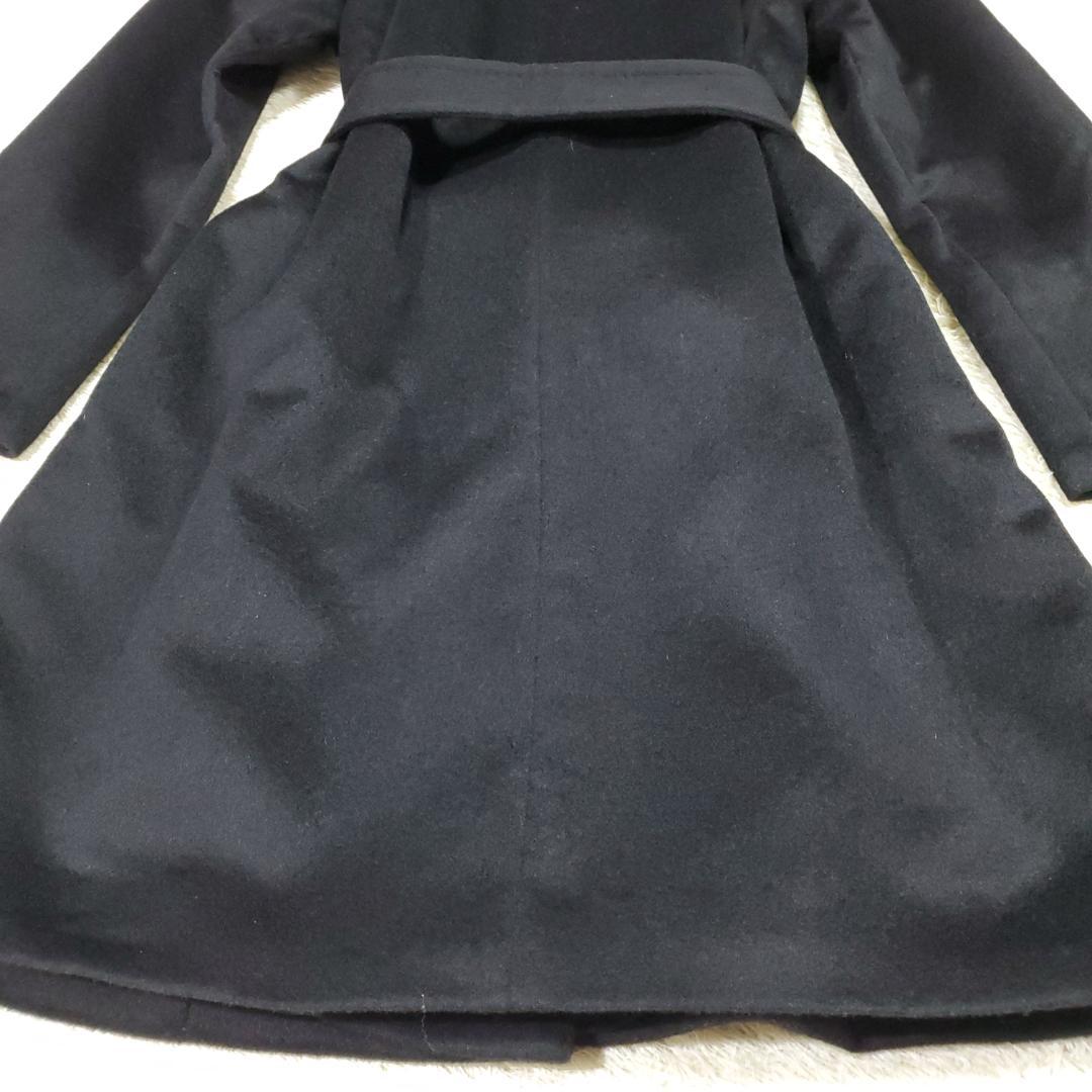 あるふさんカシミヤ100％ ９号 M フォーマル ロングコート リボン ベルト
