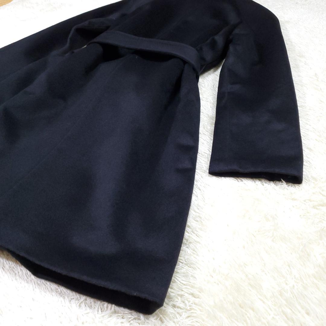 あるふさんカシミヤ100％ ９号 M フォーマル ロングコート リボン ベルト