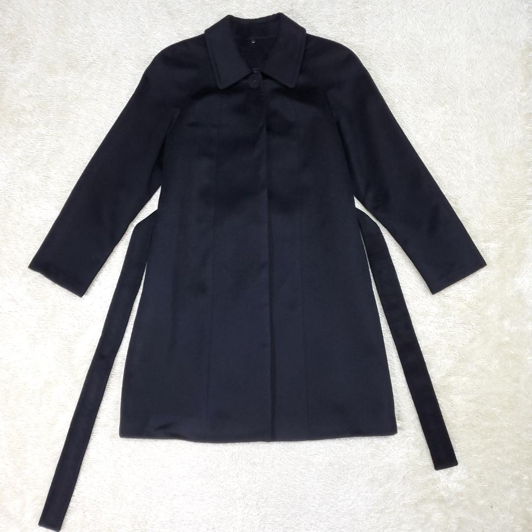 あるふさんカシミヤ100％ ９号 M フォーマル ロングコート リボン ベルト