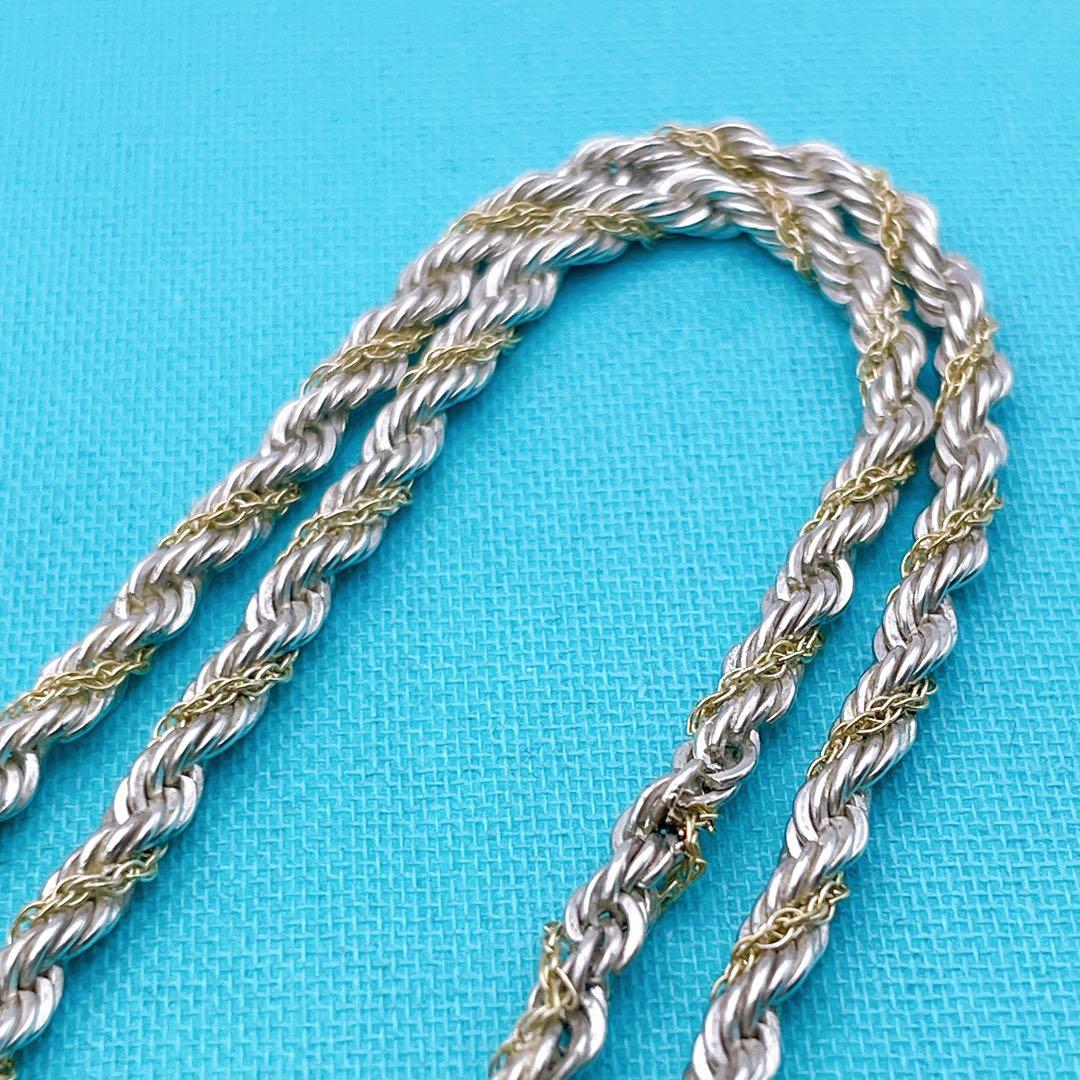 Tiffany & Co. ネックレス　ツイスト　ロープ　コンビ　K18