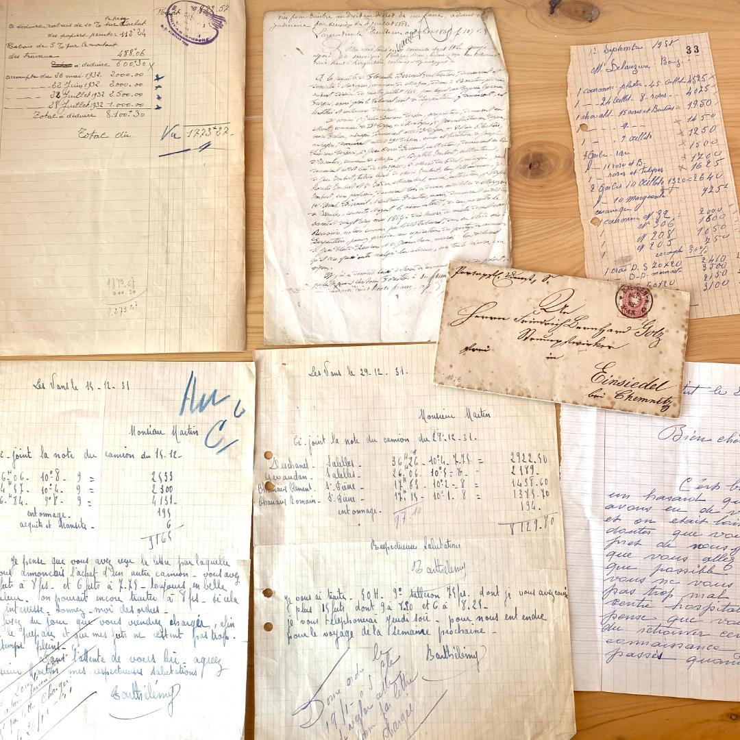 S*.様 80枚！フランス アンティーク紙もの 大量セット 手書き書類 古文書