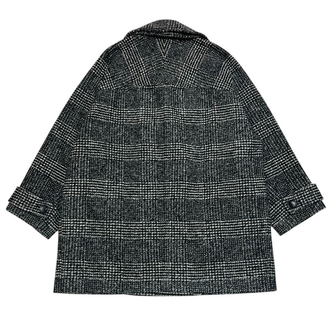 美品 24AW Spick & Span Wスライバーチェックハーフコート　38