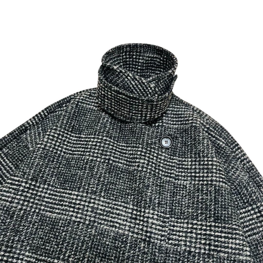 美品 24AW Spick & Span Wスライバーチェックハーフコート　38