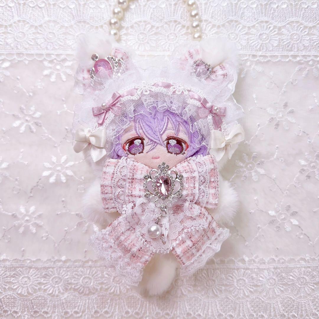 ツイードシリーズ　いつぬい　ぬい服　ねこ　白　ピンク　あんスタ