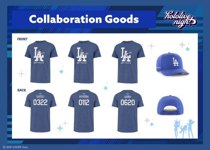 ドジャース✕ホロライブコラボ　2024（Tシャツ、キャップ、トレカ）フルセット