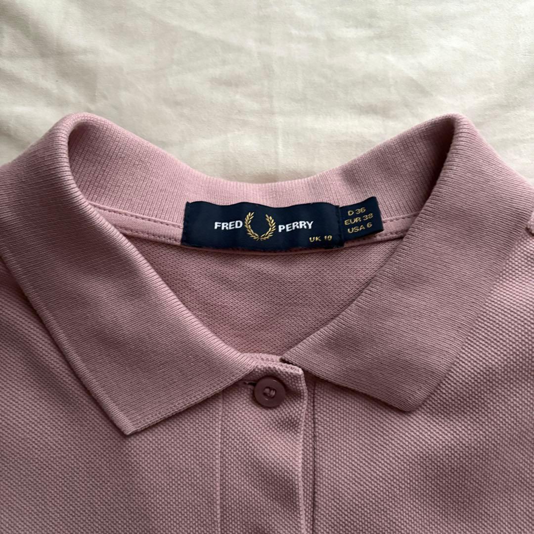 FRED PERRY ピンク 半袖ポロシャツ UK 10
