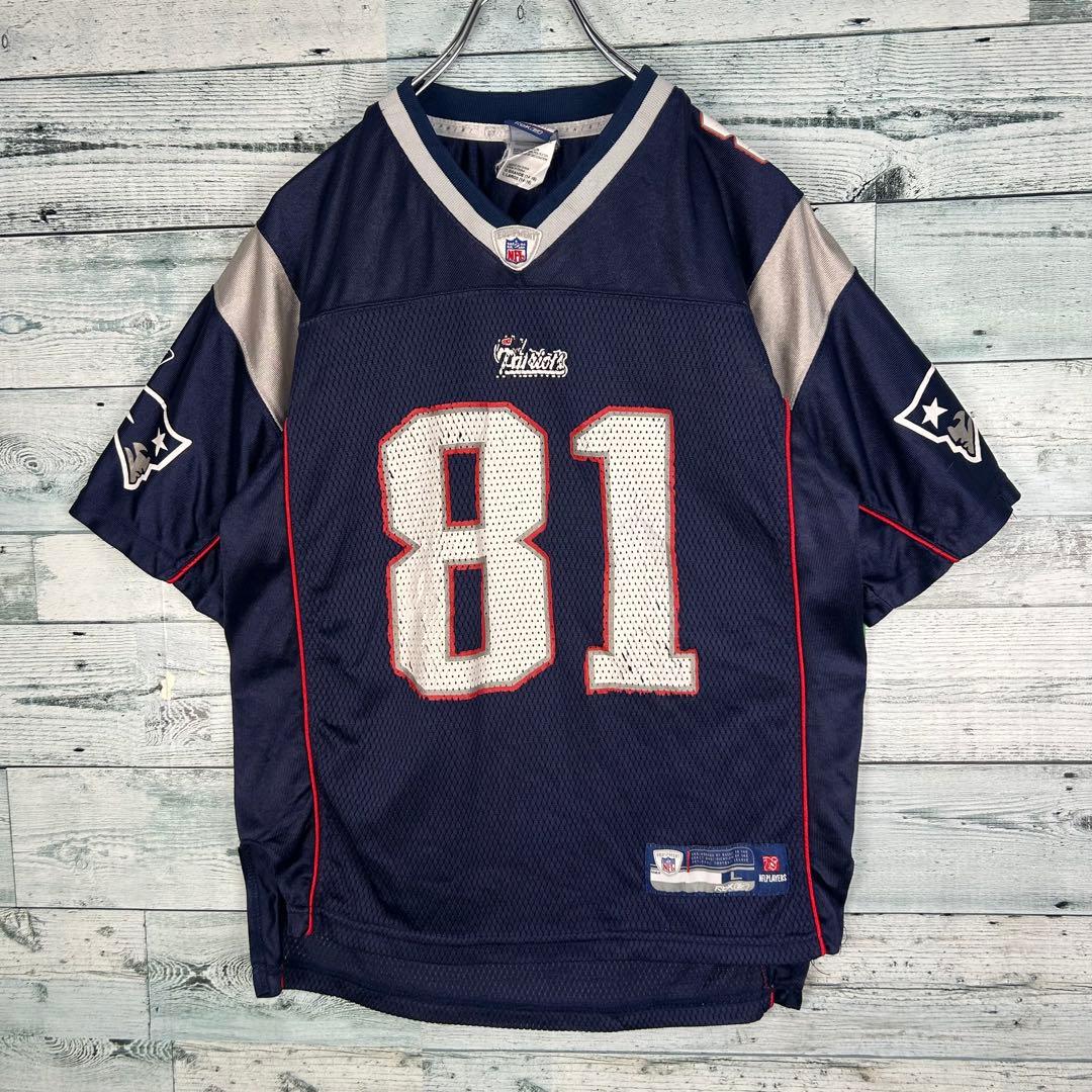 リーボック NFL プリントチームロゴペイトリオッツ ゲームシャツ L 5209
