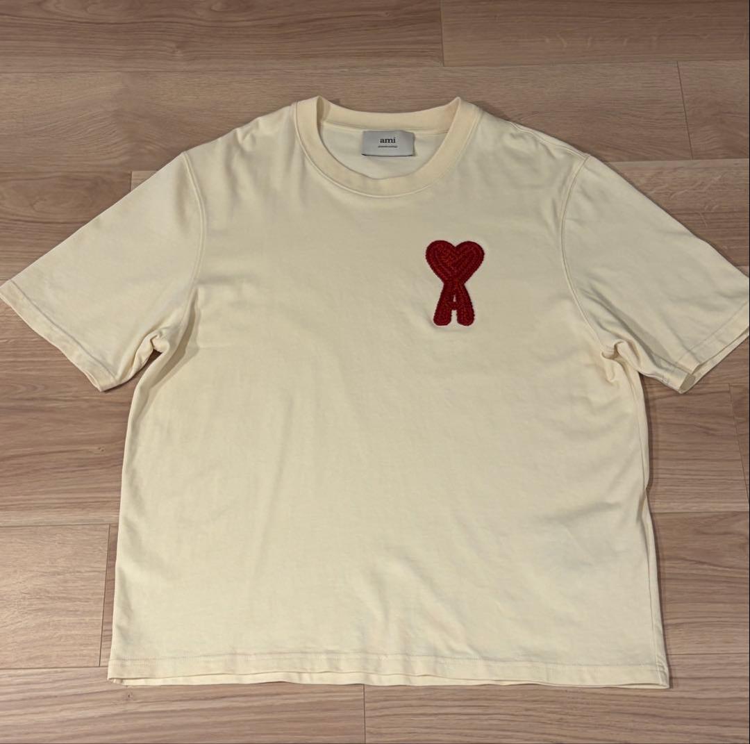 Ami Paris アミパリス 半袖 Tシャツ ベージュ S ハートロゴ 新品