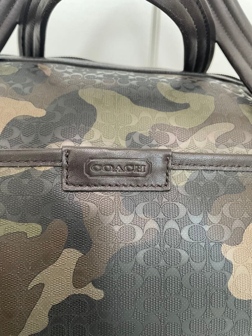 《希少》COACH 迷彩柄 ボストンバッグ　2way　シグネチャー　（美品）