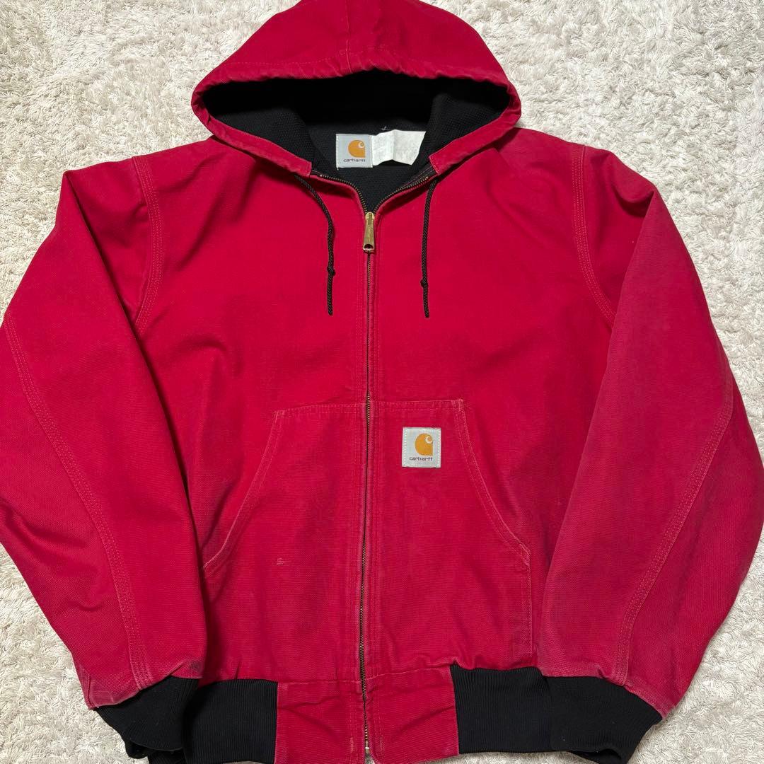 【希少】Carhartt アクティブジャケット　レッド　状態良好⭐️