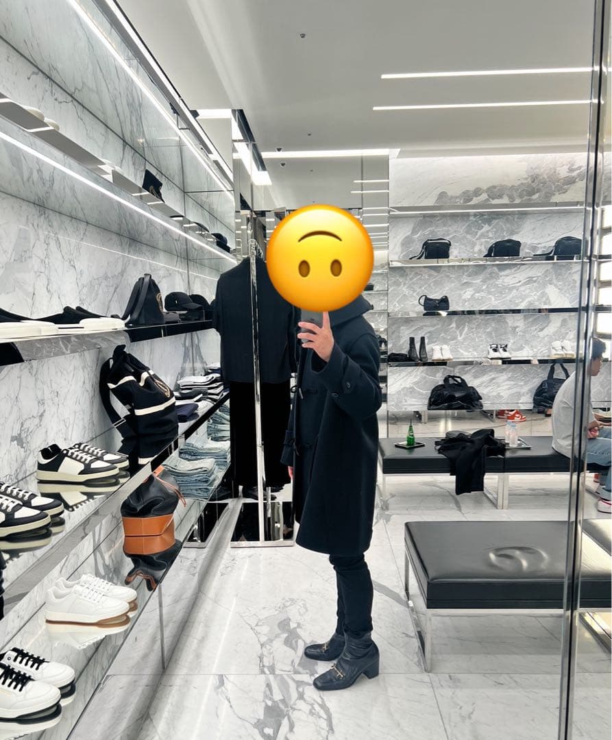 最終値下げ品SAINT LAURENT 受注会限定ブラック ダッフルコート