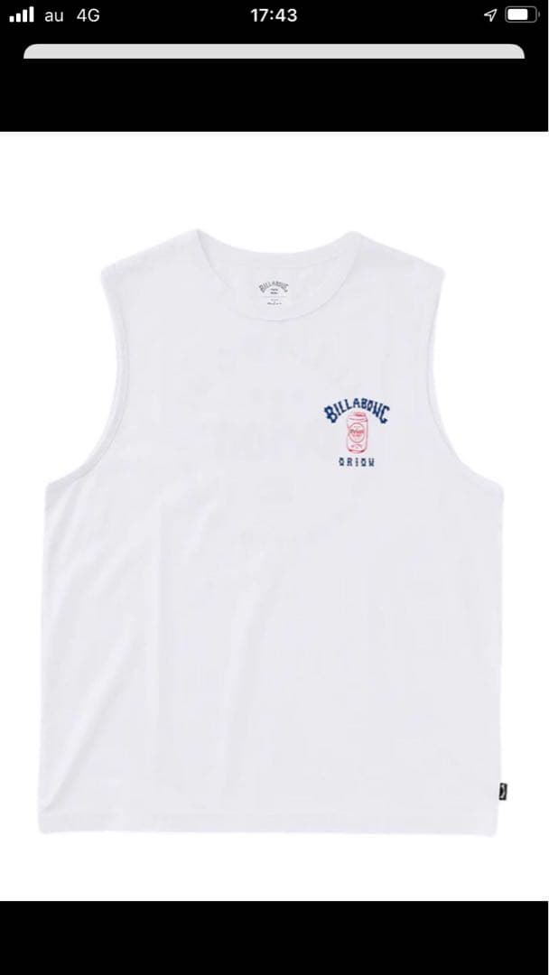 BILLABONG オリオン タンクトップ ホワイト