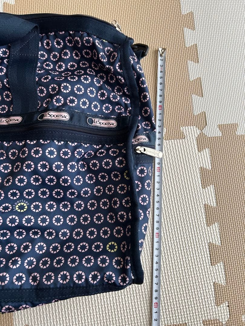 LeSportsac ネイビー 花柄 ボストンバッグ