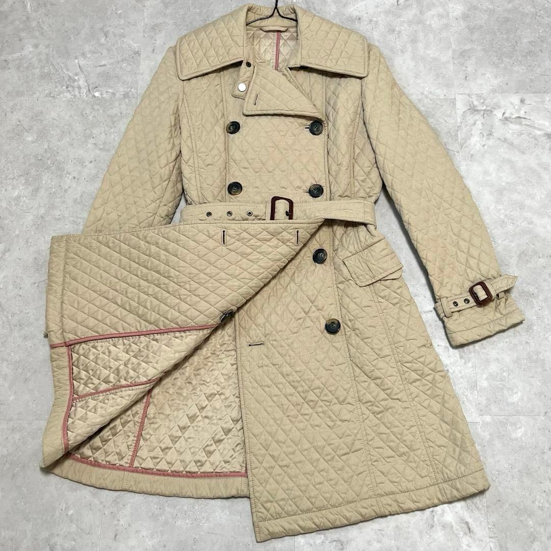 MaxMara キルティングトレンチコート ダブルブレスト 38 ベージュ