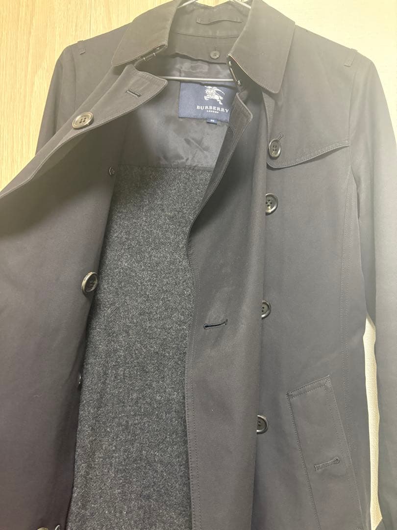 【BURBERRY】ライナー付き トレンチコート レディース38 ブラック