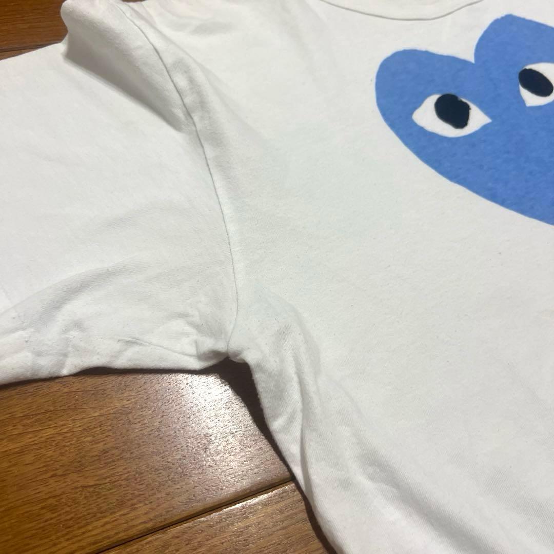 m*i様 【美品】プレイコムデギャルソン　青　ハートロゴ　Tシャツ　サイズL