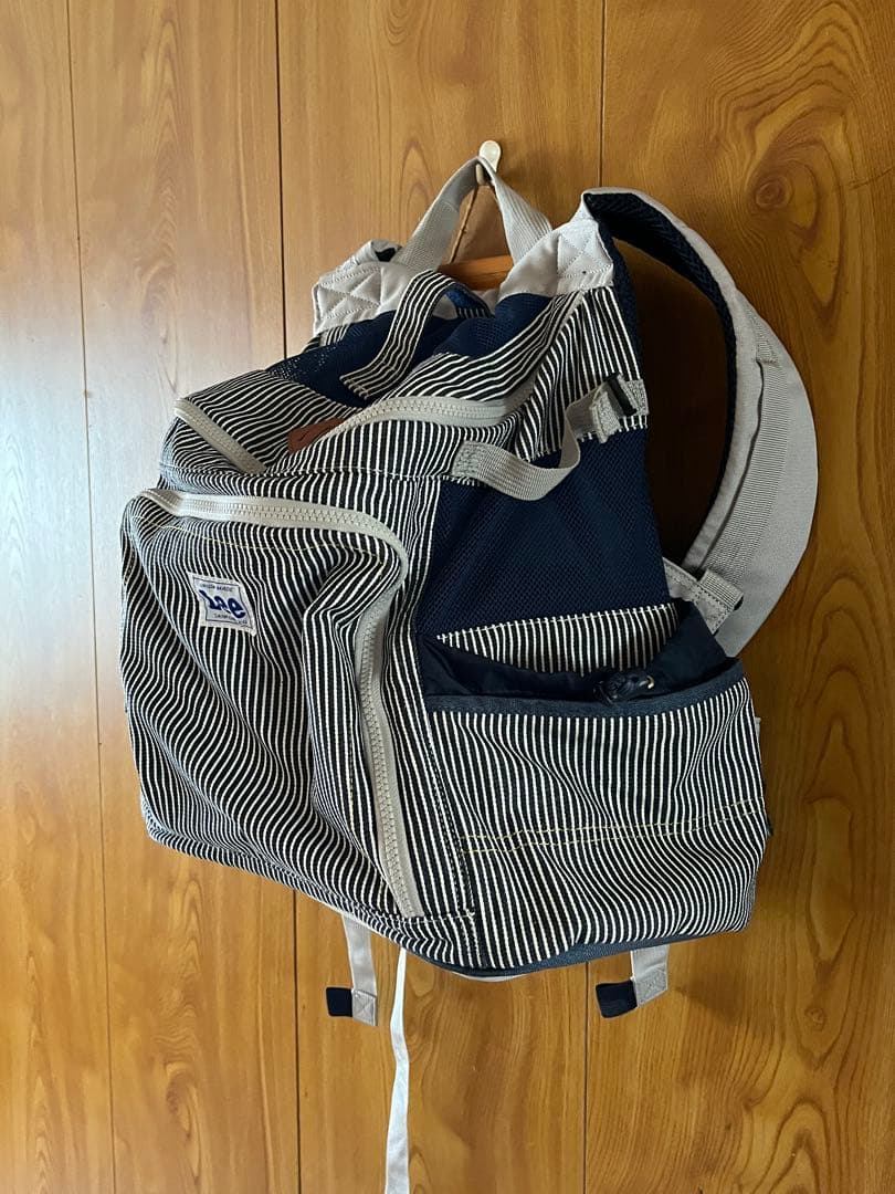 Leeヒッコリー柄ハグ&リュックキャリーバッグ　小型犬用