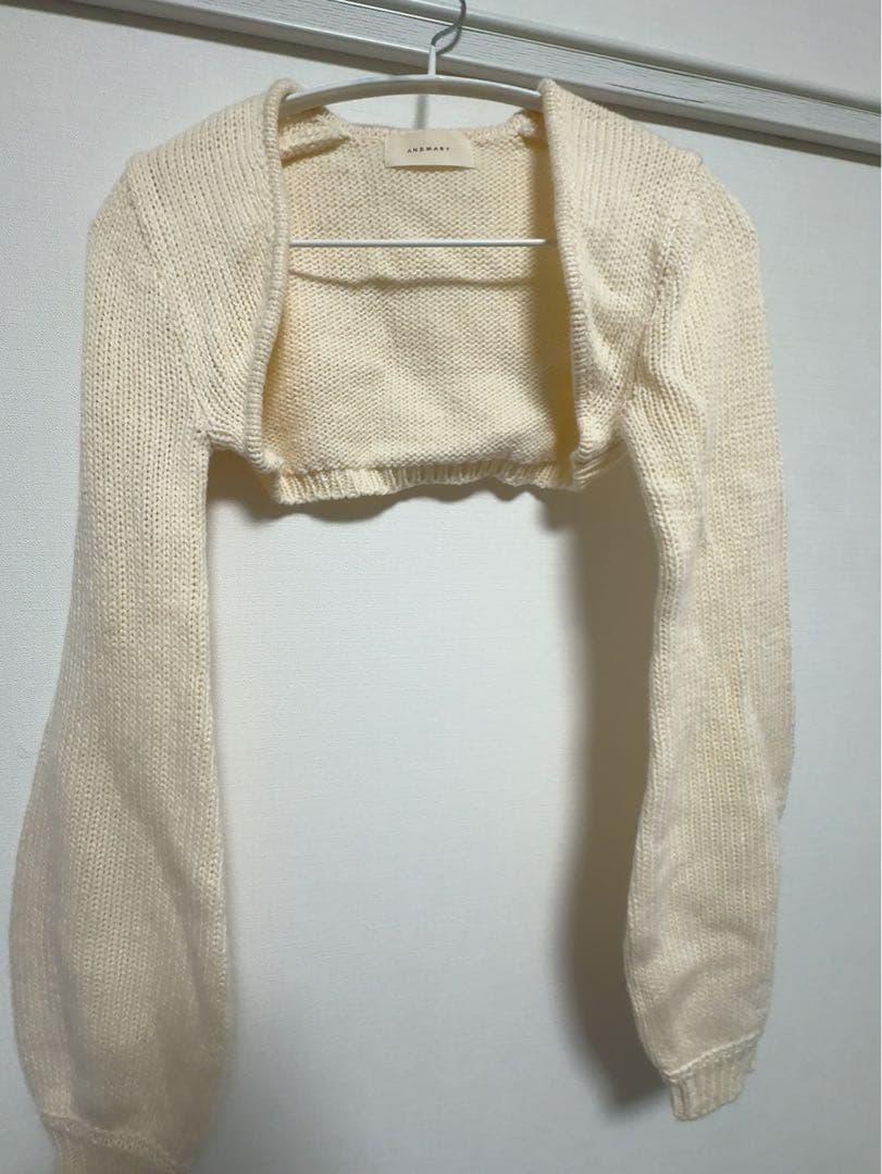 トップス andmary Heidi belt pleats set up ivory
