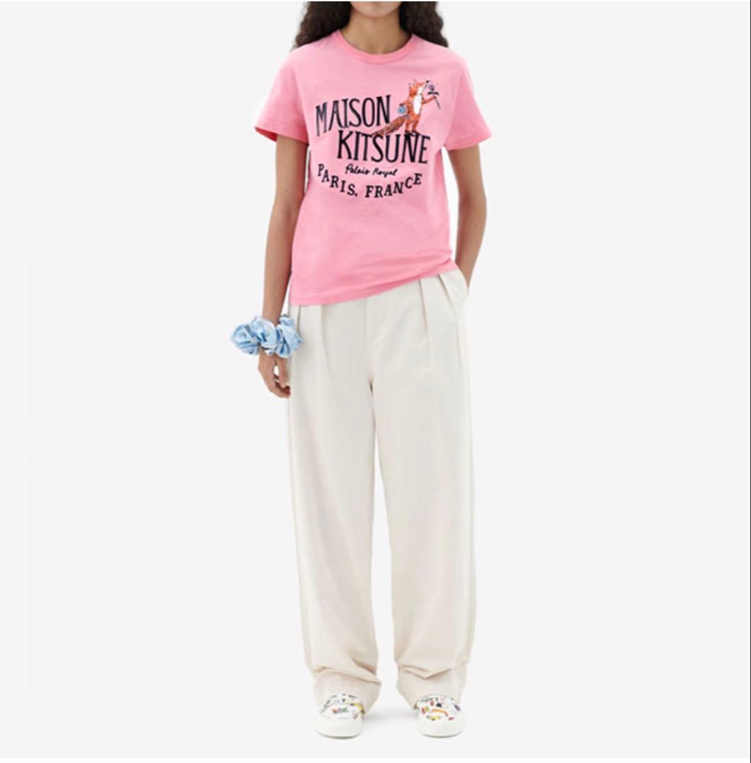 美品 メゾンキツネ　MAISON KITSUNÉ ピンク Tシャツ M