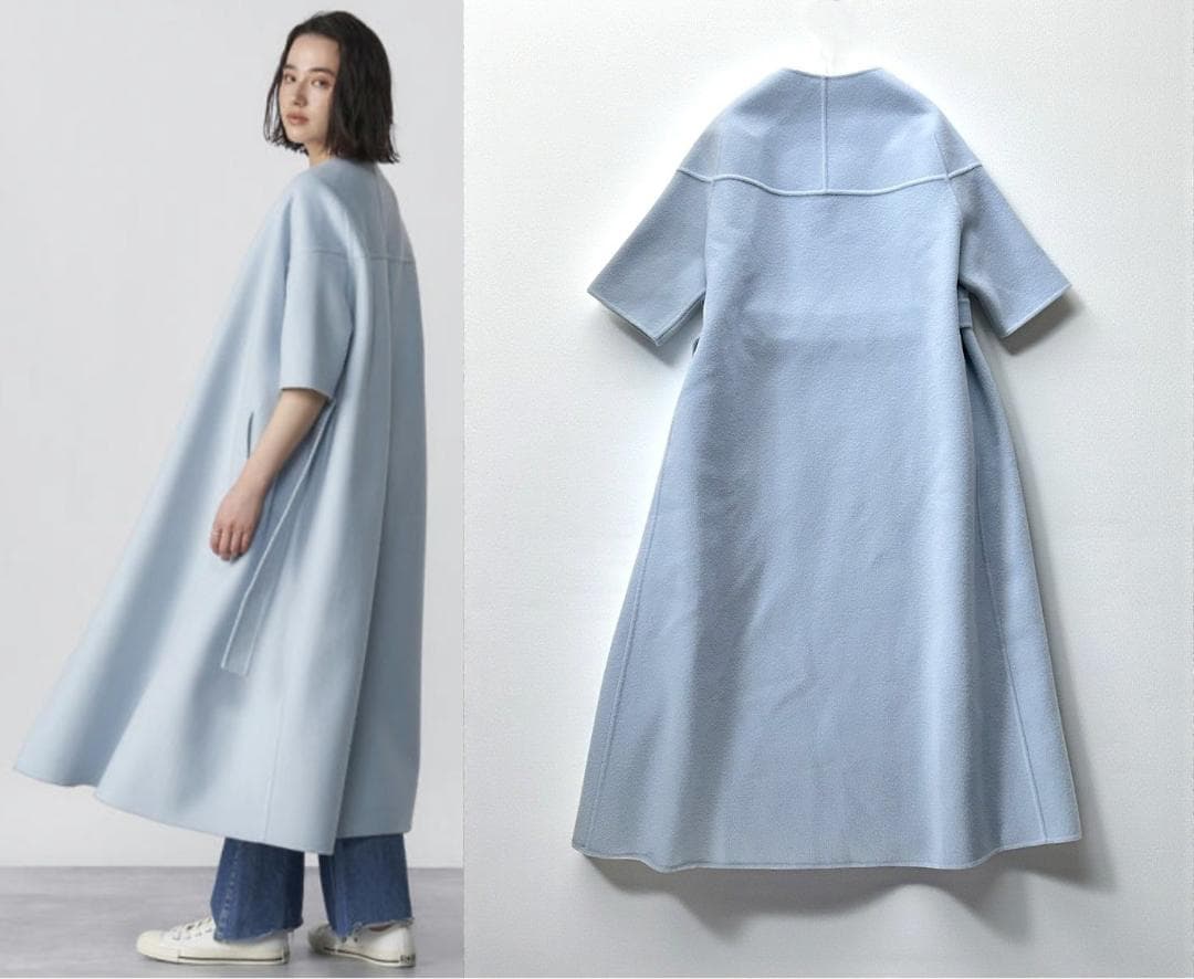 限定値下】極美品242,000円マディソンブルー リバーウールガウンドレスコート
