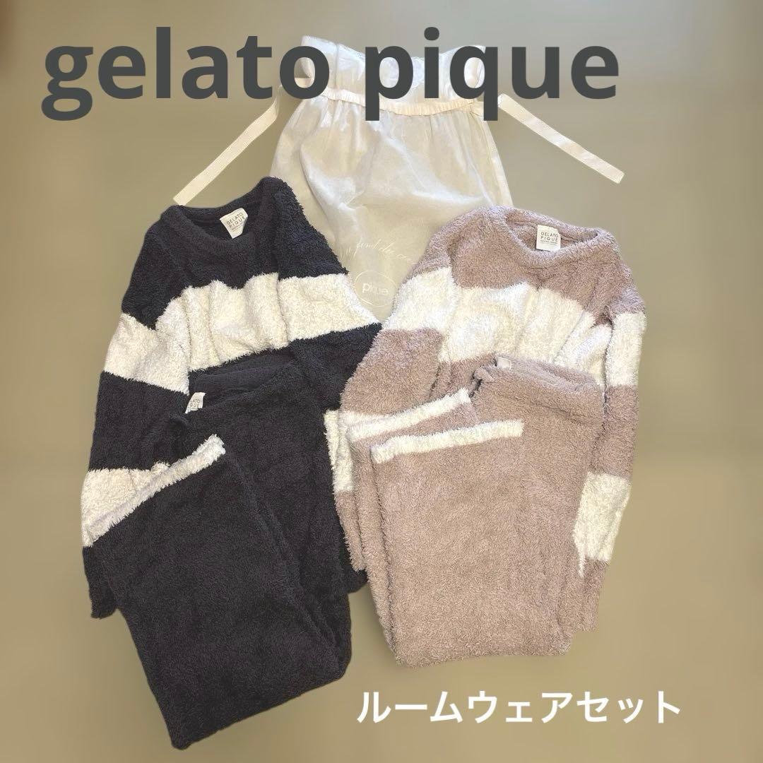 ジェラートピケ ルームウェア 男女2着セット
