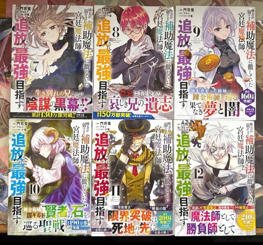 味方が弱すぎて補助魔法に徹していた宮廷魔法師、追放されて 全17巻 全巻初版帯付