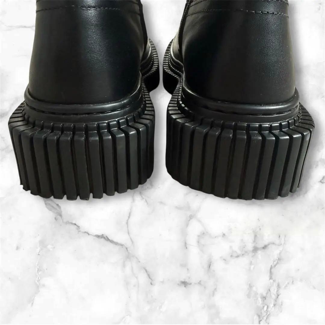CAMPER カンペール 厚底 レザー アンクルブーツ 黒 37 サイドジップ