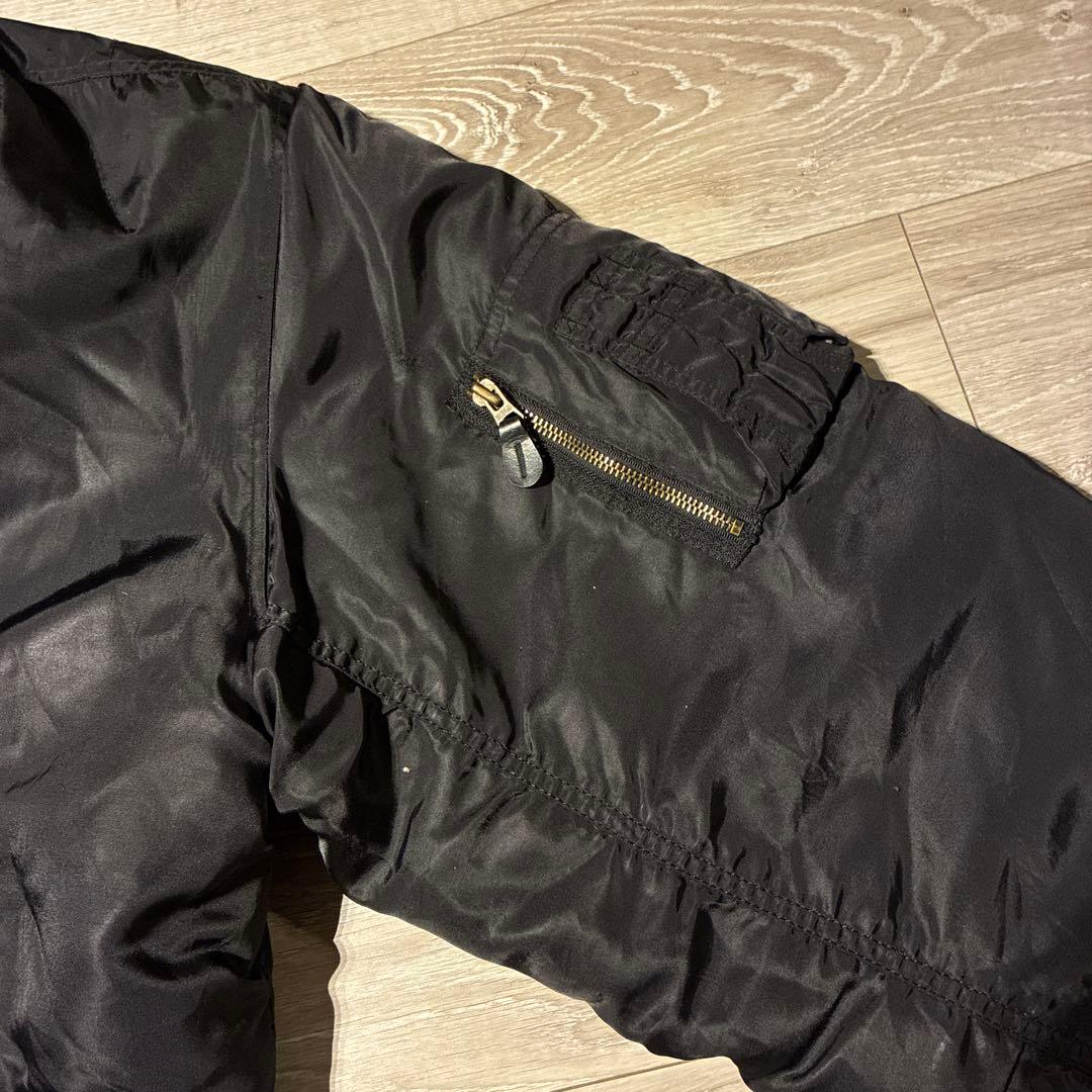 90s ヴィンテージ MA-1 フライトジャケット XL 黒 ミリタリー