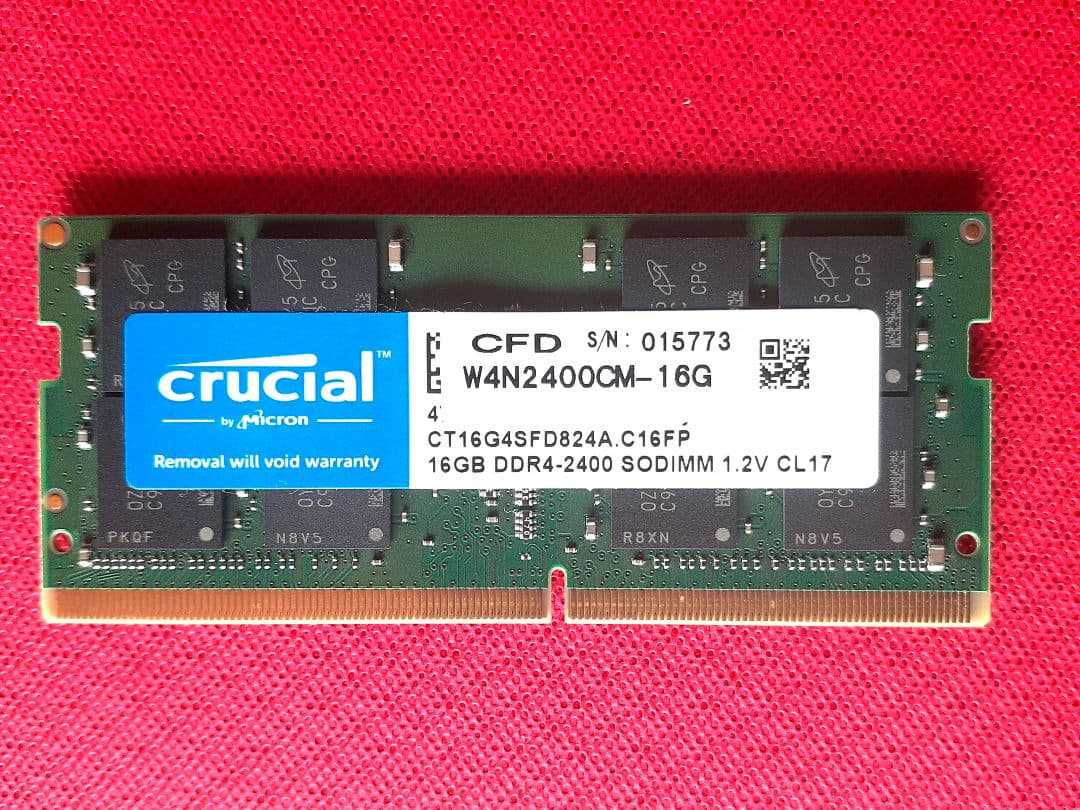 Crucial CFD 16GB DDR4-2400 SODIMM メモリ