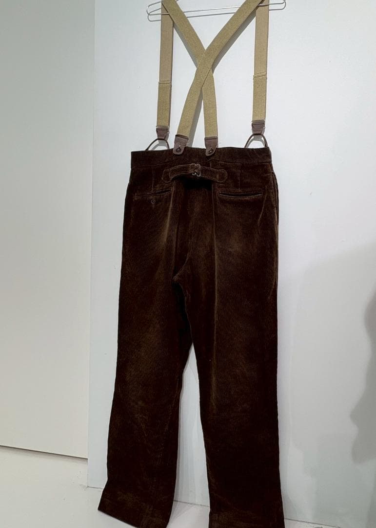 RRL ダブルアールエル コーデュロイ サスペンダー付きパンツ 35/34