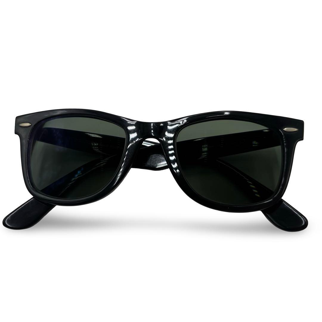 【美品】Ray-Ban Wayfarer レイバン　サングラス　眼鏡　度入り　黒